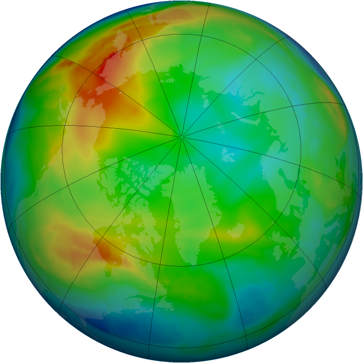 Arctic ozone map for 03 December 2009